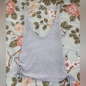 Urban Outfitters Gray Ribbed Tank Top